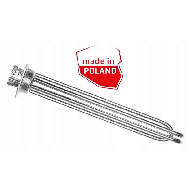 Polská ohřívačka termálního bojleru C.o. třífázová Ku 5/4 3x3000W bez krytu