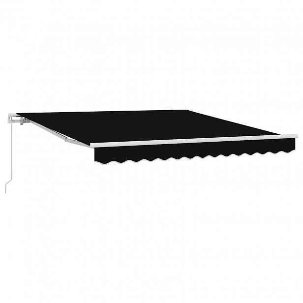 vidaXL Stahovací markýza Černá 300 x 250 x 165 cm Polyester a hliník