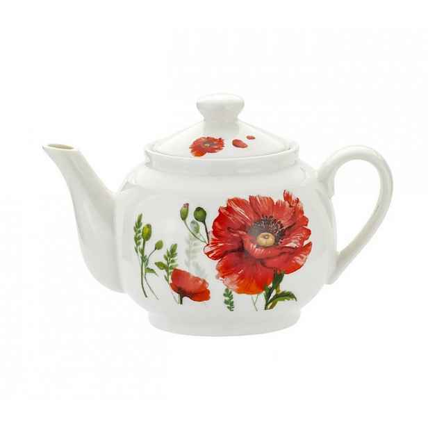 Porcelánový džbán s květy, 1000 ml, dárkový, prostorná dekorace