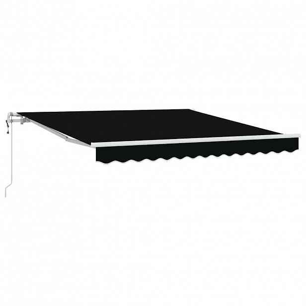 vidaXL Stahovací markýza Černá 300 x 250 cm Látka a hliník