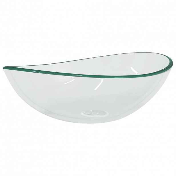 vidaXL Umyvadlo tvrzené sklo 54,5 x 35 x 15,5 cm průhledné