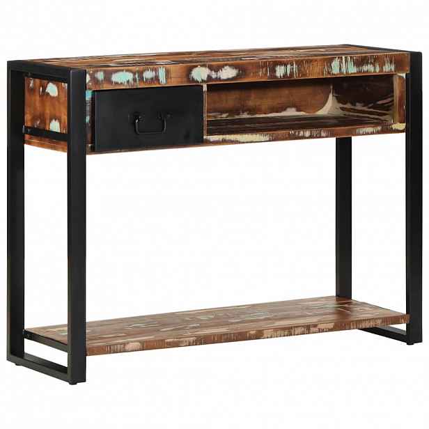 vidaXL Konzolový stolek vícebarevné 100x35x75 cm recyklované dřevo