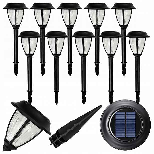 Sada lamp Solární Lampa Led Zahradní lucerna Zapichovací 10 Ks. 2496