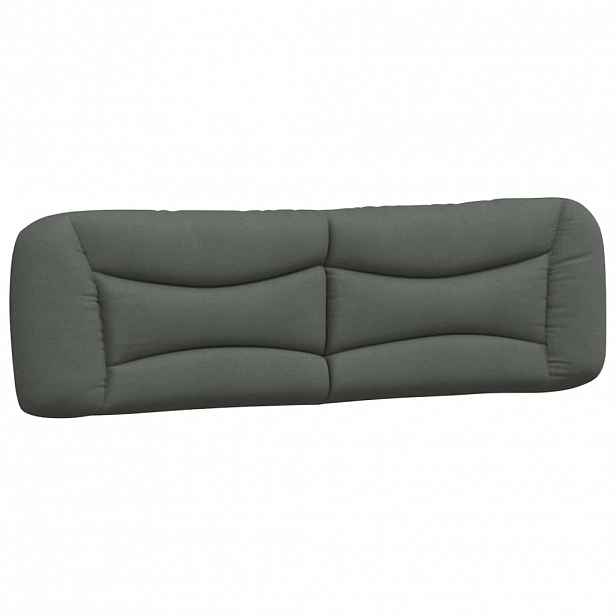 vidaXL Polštář na čelo postele Hvar tmavě šedý 180 cm textil
