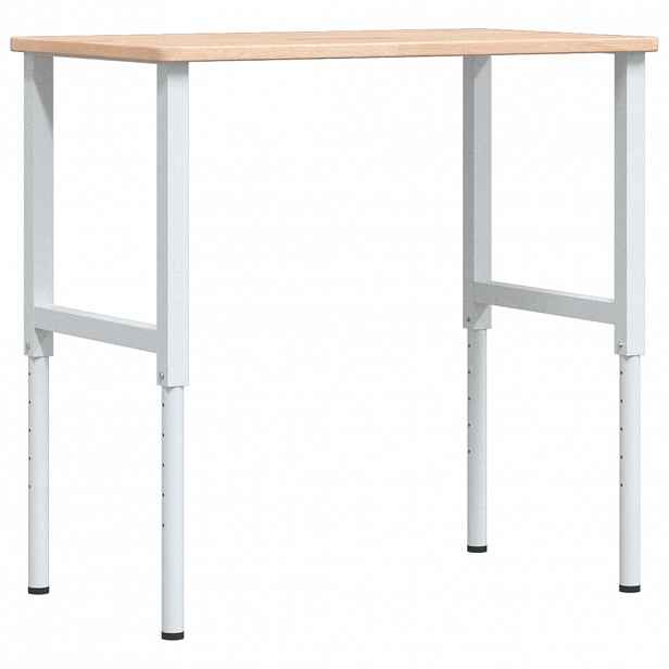 vidaXL Pracovní stůl 100 x 60 x (71,5–98) cm masivní dub obdélníkový