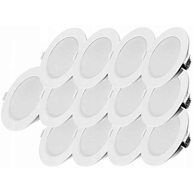 13x Plochý zapuštěný panel Slim Led 6W 230V Lampička Studená barva 6500K