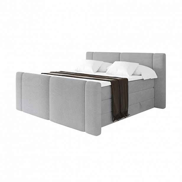 ALTDECOR POSTEL boxspring s matracemi H3/H4 - EVON KING Zanozek - 160x200 cm Šedá