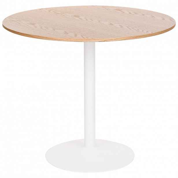 Beliani JÍDELNÍ STŮL Světlý Dub 90/90 cm Tino