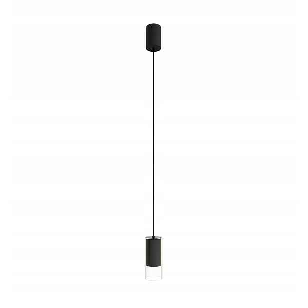 Černá závěsná lampa nad jídelní stůl do obývacího pokoje kuchyňského pokoje Cylinder S