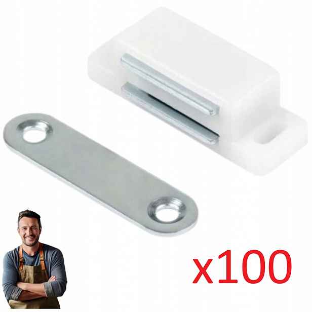 Magnetický nábytkový zámek bílý 100 Ks