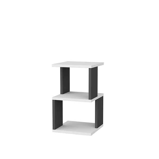 Noční stolek Carter White Anthracite