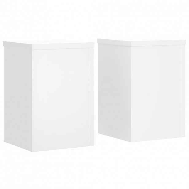 vidaXL Stojan na rostliny 2 ks Bílá 20 x 20 x 30 cm Kompozitní dřevo