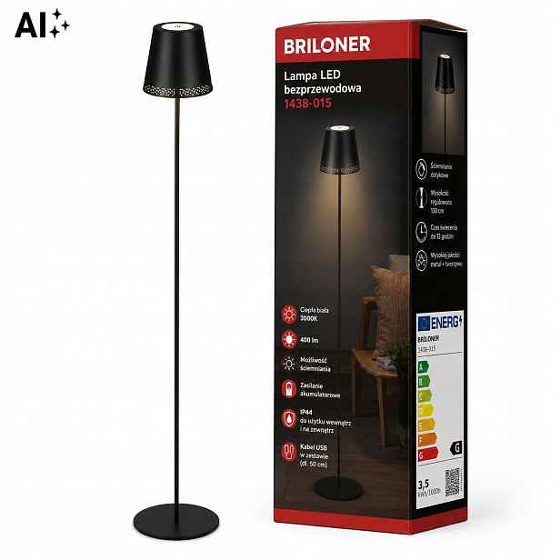 Bezdrátová Led podlahová lampa IP44 se stmívačem pro dům a zahradu