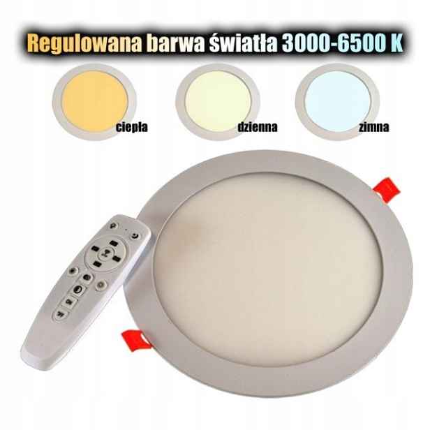Led panel kulatý Round 18W 230V Ww+dw+cw dálkový ovladač