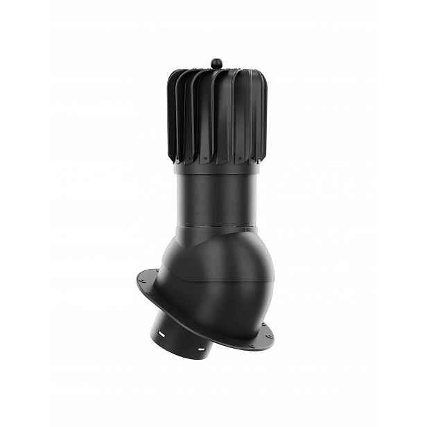 Větrací komín Krono Plast Rotoline 150 mm podlouhlý černý