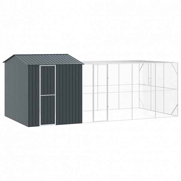 vidaXL Ptačí klec Antracit 635 x 304 x 247 cm Pozinkovaná ocel