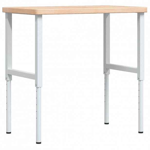vidaXL Pracovní stůl 100 x 60 x (73–99,5) cm masivní dub obdélníkový