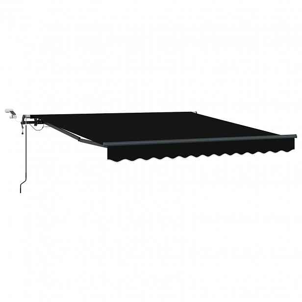 vidaXL Stahovací markýza Černá 300 x 250 cm Polyester