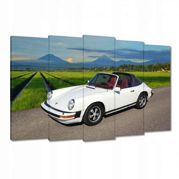 Obrazy 150x95 Bílé Porsche