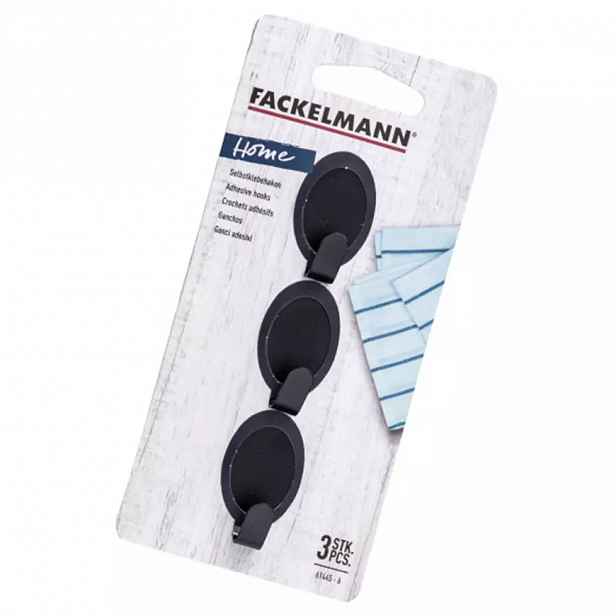 Háčky oválné 4,1cm inox black 61445