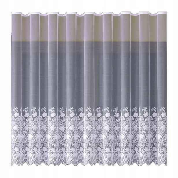 Mg Záclona žakár 628/42 Bílá 300x160 cm Hotová S Páskou K