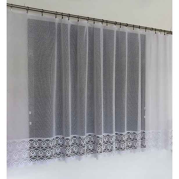Mg Záclona žakár 637/10 Bílá 400X120 cm Hotová S Páskou M