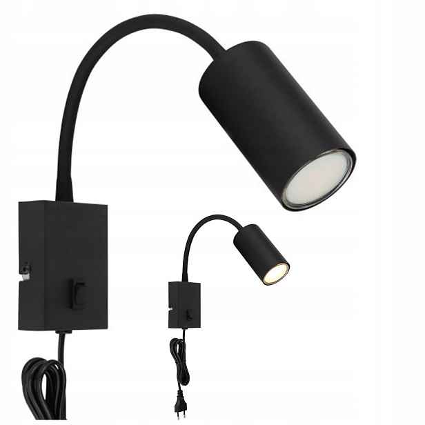 Nástěnná lampa Černá Robby GU10 IP20 Salon Kabinet Globo Lighting