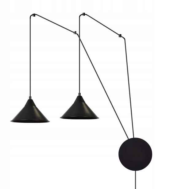 Nástěnné svítidlo Abramo 2 Black černé, 2×E27, ocel