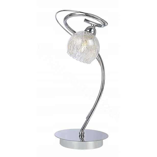 Stojací lampa s rostlinným motivem a zamrzlým skleněným stínítkem Ariana 33W
