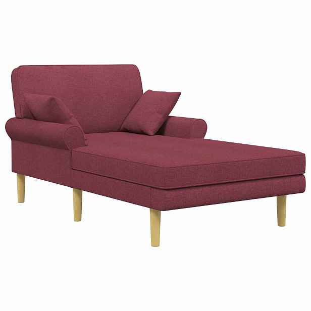 vidaXL Lenoška Víno Červené Textil