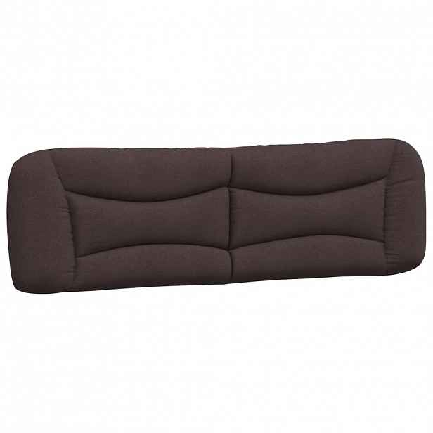 vidaXL Polštář na čelo postele Hvar tmavě hnědý 180 cm textil