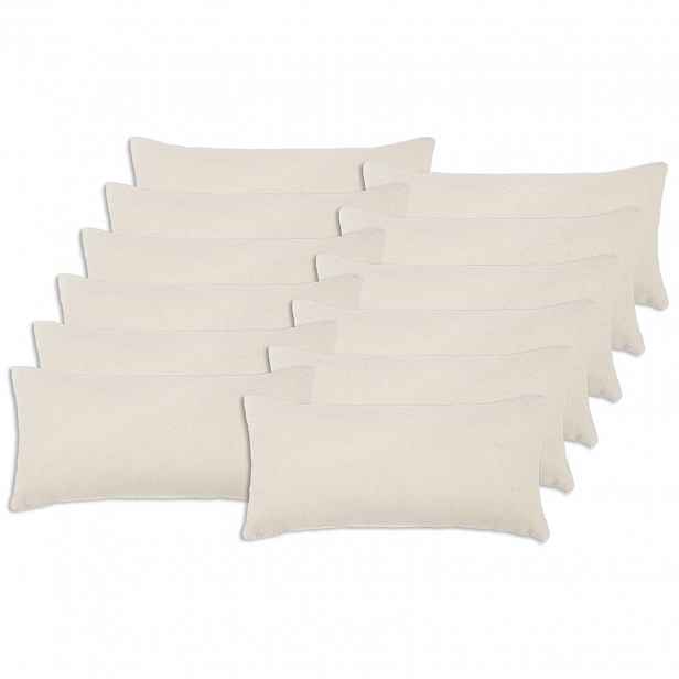 vidaXL Povlak na polštář 12 pcs HEERLEN Krémová 40 x 80 cm Bouclé
