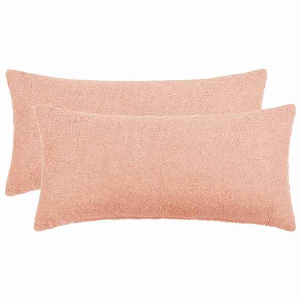vidaXL Povlak na polštář 2 pcs HEERLEN Růžová 40 x 80 cm Bouclé