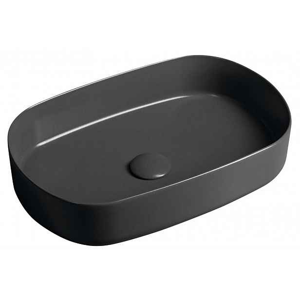 Sapho Infinity - Umyvadlo na desku, 55x36 cm, bez přepadu, antracit 10NF65055-2C
