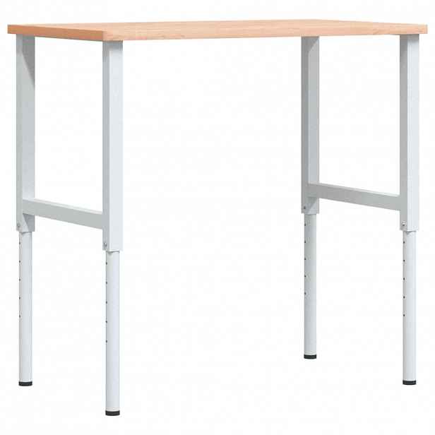 vidaXL Pracovní stůl 100 x 60 x (71,5–98) cm masivní buk obdélníkový