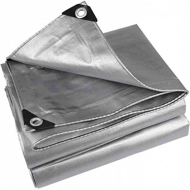 Plachta Plachty 2x3 m Šedá Vyztužená 650 g/m² Silné Pokrytí Plachta Hrubá