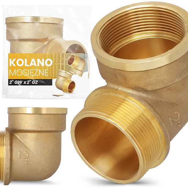 Mosazné Koleno 2'' Vnitřní Závit/vnější Závit Spojka Spojka Konektor Trubek Vody Mosaz Silné Ge