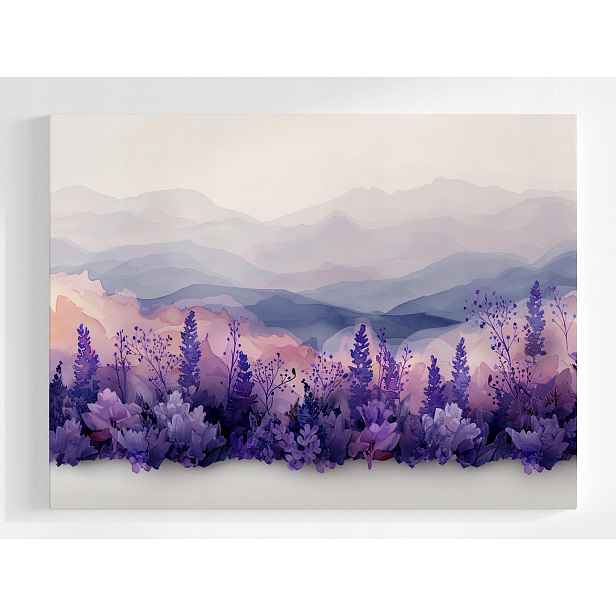 Plakát Krajina Příroda Hory Louka Rostliny Květiny 100x75