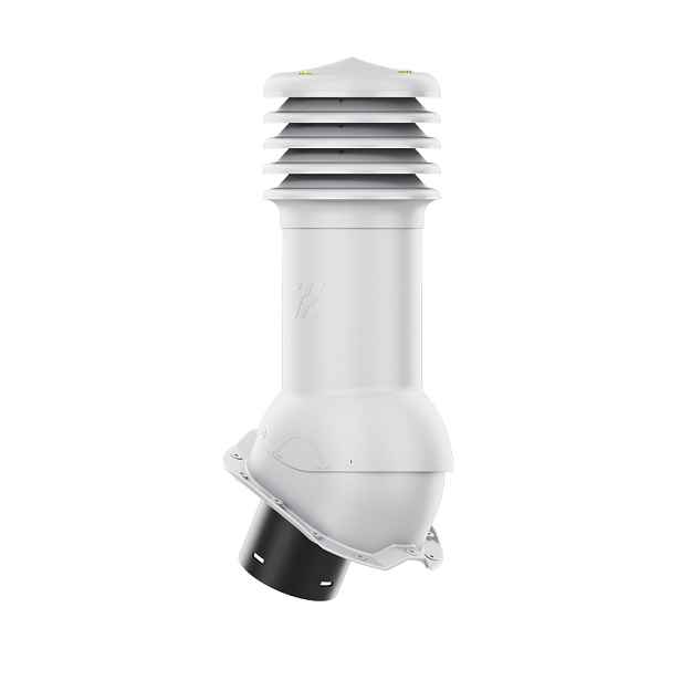 Větrací komín HiVent fi125 mm pro trapézový plech, profil T18, šedý