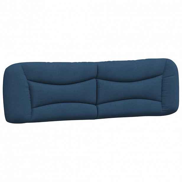 vidaXL Polštář na čelo postele Hvar modrý 180 cm textil