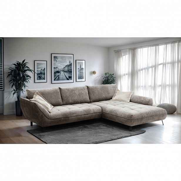 Livetastic ROHOVÁ SEDAČKA, textil, světle hnědá