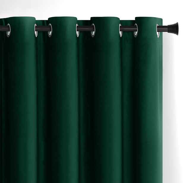 Tmavě zelený sametový dimout závěs 140x270 cm Eyelets – Restilo