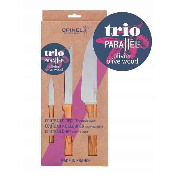 Opinel Sada nožů Trio Parallele Olive 002494