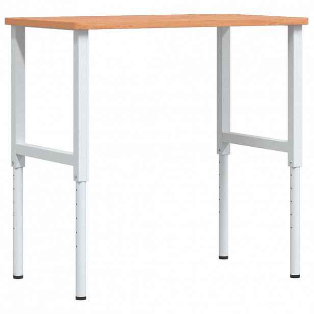 vidaXL Pracovní stůl 100 x 60 x (71,5–98) cm masivní buk obdélníkový