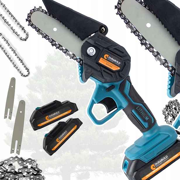 Mini Akumulátorová Řetězová Pila Na Dřevo 21V, Větvička 6" a 4"