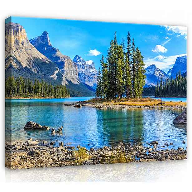 Obraz Na Plátně Plátno 100x75 Krajina Jezero Hory Příroda Výhled