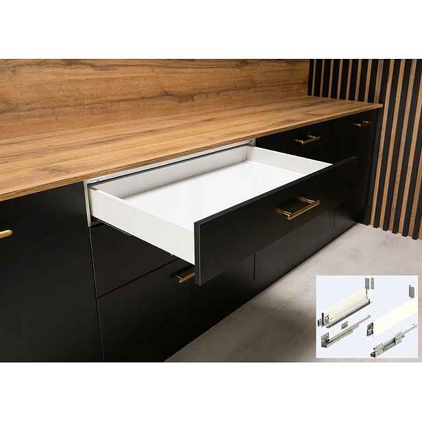 Šuplík Hafele Matrix S Slim 2.0 Nízká 400 Bílá matná