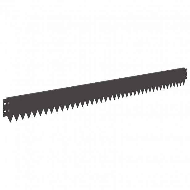 vidaXL Okraj trávníku 50 ks 103 x 10 cm Ocel Černá