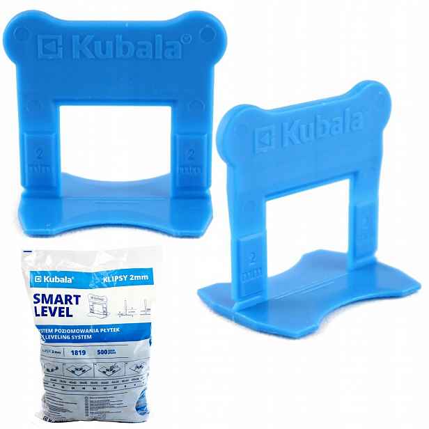 Kubala 1819 Smart Level Klipsy Pro Vyrovnávání Dlaždic 2 mm 500 kusů