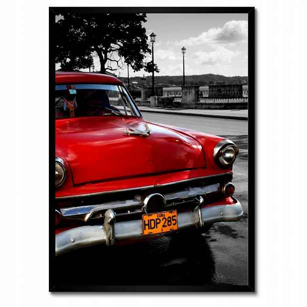 Plakáty v rámu 50x70 Kubánské červené auto